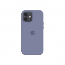 Силиконовый чехол c закрытым низом Apple Silicone Case для iPhone 12 Lavender Gray