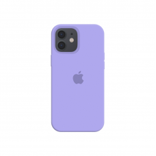 Силиконовый чехол c закрытым низом Apple Silicone Case для iPhone 12 Violet