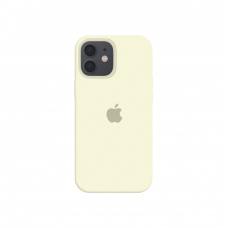 Силиконовый чехол c закрытым низом Apple Silicone Case для iPhone 12 Antique White