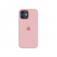 Силиконовый чехол c закрытым низом Apple Silicone Case для iPhone 12 Light Pink