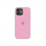 Силиконовый чехол c закрытым низом Apple Silicone Case для iPhone 12 Pink