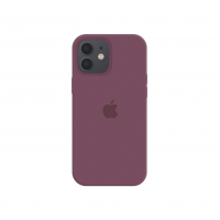 Силиконовый чехол c закрытым низом Apple Silicone Case для iPhone 12 Plum