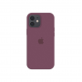 Силиконовый чехол c закрытым низом Apple Silicone Case для iPhone 12 Plum