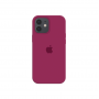 Силиконовый чехол c закрытым низом Apple Silicone Case для iPhone 12 Rose Red