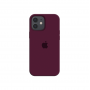 Силиконовый чехол c закрытым низом Apple Silicone Case для iPhone 12 Marsala