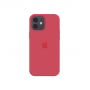 Силиконовый чехол c закрытым низом Apple Silicone Case для iPhone 12 Red Raspberry