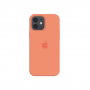 Силиконовый чехол c закрытым низом Apple Silicone Case для iPhone 12 Peach