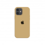 Силиконовый чехол c закрытым низом Apple Silicone Case для iPhone 12 Mustard Beige