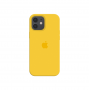 Силиконовый чехол c закрытым низом Apple Silicone Case для iPhone 12 Yellow