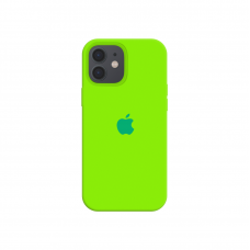 Силиконовый чехол c закрытым низом Apple Silicone Case для iPhone 12 Juicy Green