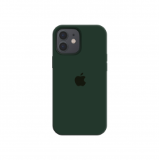Силиконовый чехол c закрытым низом Apple Silicone Case для iPhone 12 Forest Green
