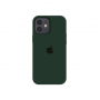 Силиконовый чехол c закрытым низом Apple Silicone Case для iPhone 12 Forest Green