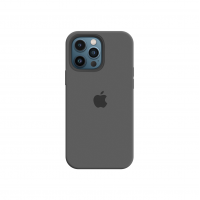 Силиконовый чехол c закрытым низом Apple Silicone Case для iPhone 12 Pro Charcoal Gray