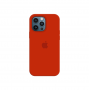 Силиконовый чехол c закрытым низом Apple Silicone Case для iPhone 12 Pro Red