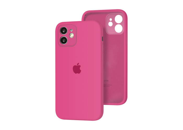 Силиконовый чехол с закрытой камерой Apple Silicone Case для iPhone 12 Dragon Fruit