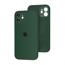 Силиконовый чехол с закрытой камерой Apple Silicone Case для iPhone 12 Forest Green