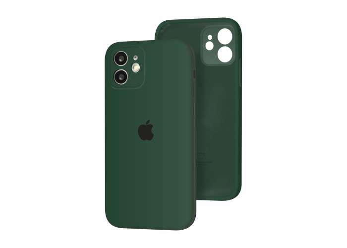 Силиконовый чехол с закрытой камерой Apple Silicone Case для iPhone 12 Forest Green
