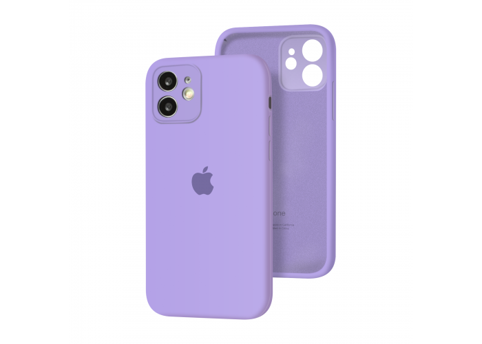 Силиконовый чехол с закрытой камерой Apple Silicone Case для iPhone 12 Violet