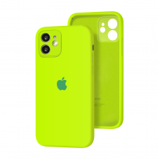 Силиконовый чехол с закрытой камерой Apple Silicone Case для iPhone 12 Juicy Green