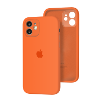 Силиконовый чехол с закрытой камерой Apple Silicone Case для iPhone 12 Kumquat