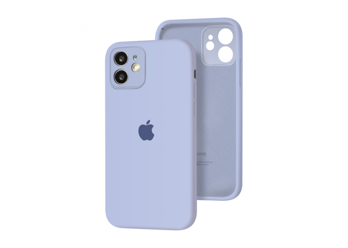 Силиконовый чехол с закрытой камерой Apple Silicone Case для iPhone 12 Lilac