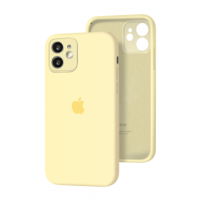 Силиконовый чехол с закрытой камерой Apple Silicone Case для iPhone 12 Mellow Yellow