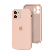 Силиконовый чехол с закрытой камерой Apple Silicone Case для iPhone 12 Pink Sand