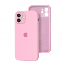 Силиконовый чехол с закрытой камерой Apple Silicone Case для iPhone 12 Pink