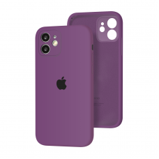 Силиконовый чехол с закрытой камерой Apple Silicone Case для iPhone 12 Purple