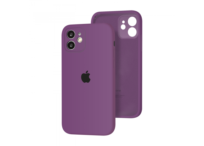 Силиконовый чехол с закрытой камерой Apple Silicone Case для iPhone 12 Purple