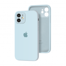 Силиконовый чехол с закрытой камерой Apple Silicone Case для iPhone 12 Sky Blue