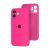 Силиконовый чехол с закрытой камерой Apple Silicone Case для iPhone 12 mini Barbie Pink