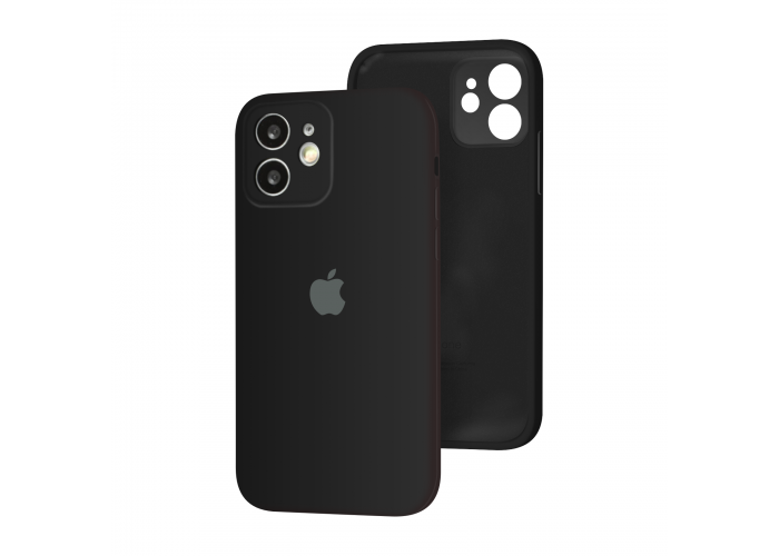 Силиконовый чехол с закрытой камерой Apple Silicone Case для iPhone 12 mini Black