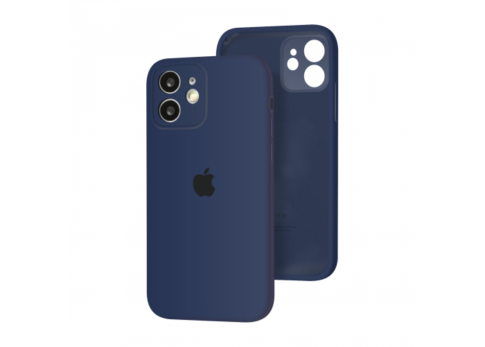 Силиконовый чехол с закрытой камерой Apple Silicone Case для iPhone 12 mini Deep Navy