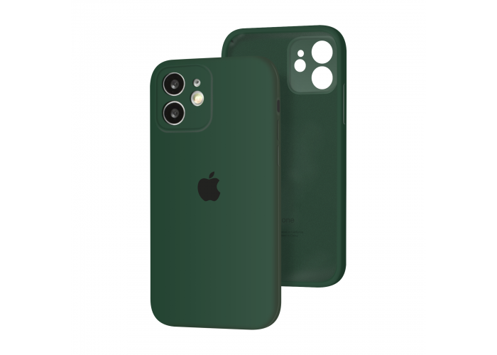 Силиконовый чехол с закрытой камерой Apple Silicone Case для iPhone 12 mini Forest Green