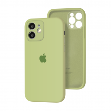 Силиконовый чехол с закрытой камерой Apple Silicone Case для iPhone 12 mini Green