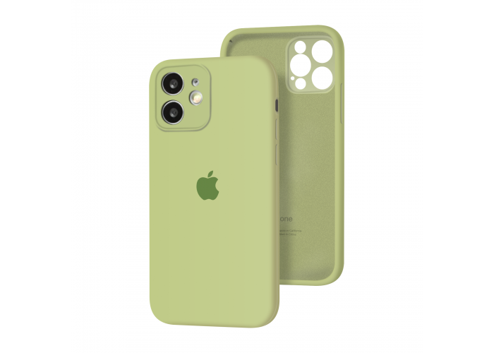 Силиконовый чехол с закрытой камерой Apple Silicone Case для iPhone 12 mini Green