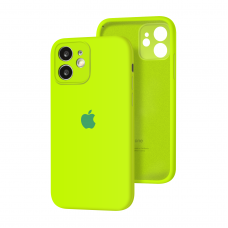 Силиконовый чехол с закрытой камерой Apple Silicone Case для iPhone 12 mini Juicy Green