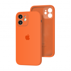 Силиконовый чехол с закрытой камерой Apple Silicone Case для iPhone 12 mini Kumquat