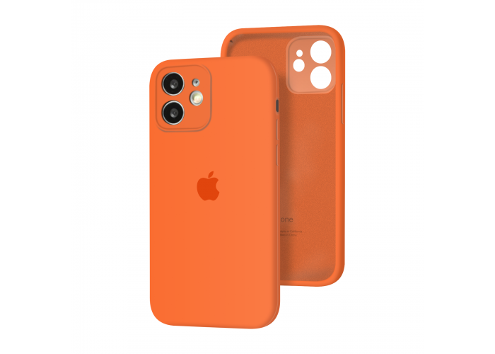 Силиконовый чехол с закрытой камерой Apple Silicone Case для iPhone 12 mini Kumquat