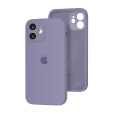 Силиконовый чехол с закрытой камерой Apple Silicone Case для iPhone 12 mini Lavender Gray