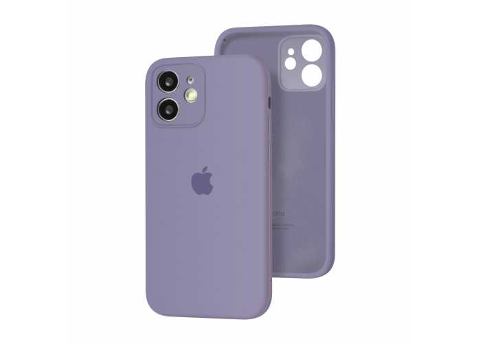 Силиконовый чехол с закрытой камерой Apple Silicone Case для iPhone 12 mini Lavender Gray