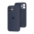 Силиконовый чехол с закрытой камерой Apple Silicone Case для iPhone 12 mini Midnight Blue