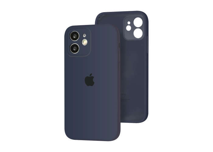 Силиконовый чехол с закрытой камерой Apple Silicone Case для iPhone 12 mini Midnight Blue