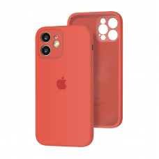 Силиконовый чехол с закрытой камерой Apple Silicone Case для iPhone 12 mini Orange