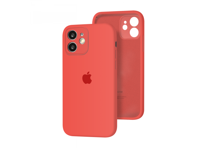 Силиконовый чехол с закрытой камерой Apple Silicone Case для iPhone 12 mini Pink Citrus