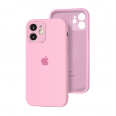 Силиконовый чехол с закрытой камерой Apple Silicone Case для iPhone 12 mini Pink