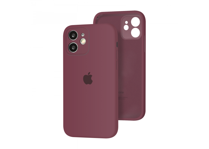 Силиконовый чехол с закрытой камерой Apple Silicone Case для iPhone 12 mini Plum