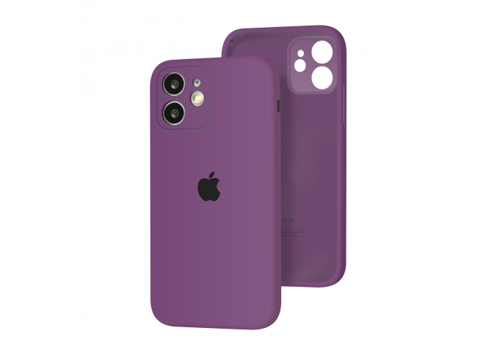 Силиконовый чехол с закрытой камерой Apple Silicone Case для iPhone 12 mini Purple