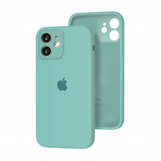 Силиконовый чехол с закрытой камерой Apple Silicone Case для iPhone 12 mini Sea Blue